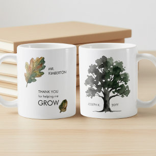 Helpend me groeien Aquarel Eikenboom Dank je wel Koffiemok
