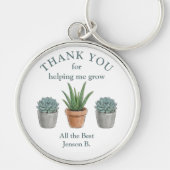 Helpend me groeien Waterverf Succulent Bedankt Sleutelhanger (Voorkant)
