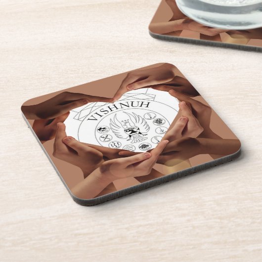 helpende handen van het Vishnuh-Genootschap Bier Onderzetter (Linkerzijde)