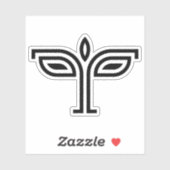 Helpende Leven Letter T Monogram Sticker (Vel)