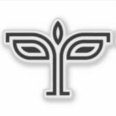 Helpende Leven Letter T Monogram Sticker (Voorkant)