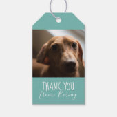Helper Bedankt Cadeau met Dog Photo Labels Cadeaulabel (Voorkant)
