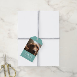 Helper Bedankt Cadeau met Dog Photo Labels Cadeaulabel