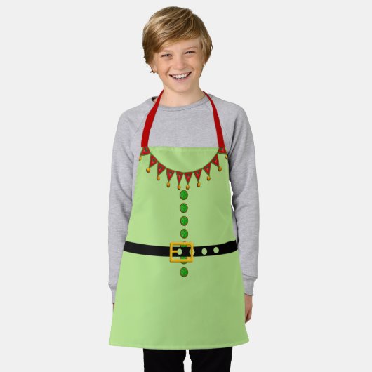 Helper Elf Costume van Santa Schort (Gedragen)