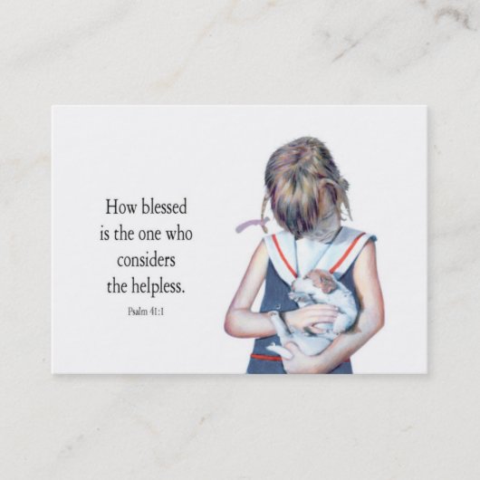 Helper en zegen visitekaartje (Voorkant)