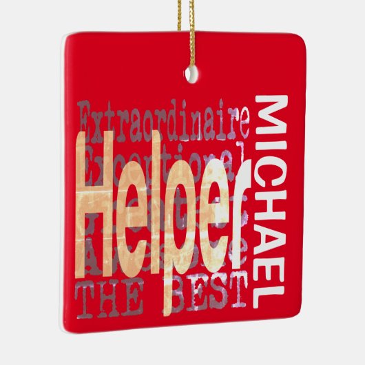 Helper Extraordinaire CUSTOM Keramisch Ornament (Rechts)