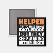 Helper Ik probeer dingen grappige uitspraken helpe Magneet (Voorkant / Achterkant)