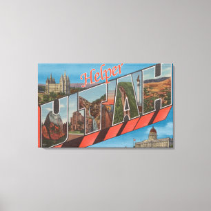 Helper, UtahLarge Letter ScenesHelper, UT Canvas Afdruk