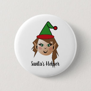 Helperontwerp voor de kerstman ronde button 5,7 cm