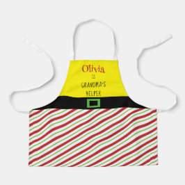 Helperrood Kind met kerstgrootmoeders Helperrood Schort