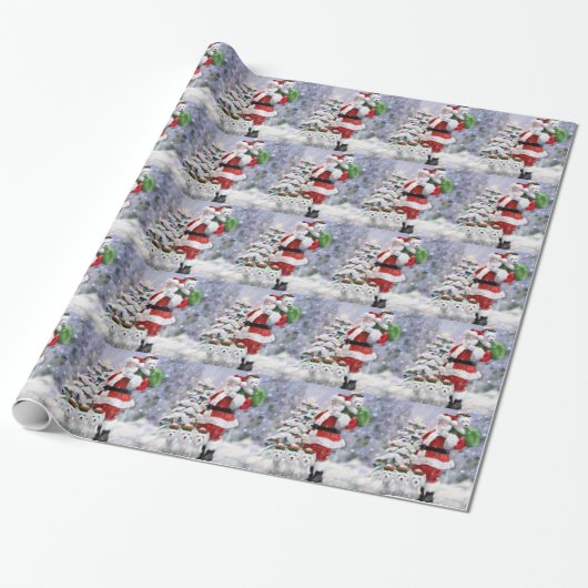 Helpers van de Kerstman Cadeaupapier (Uitgerold)