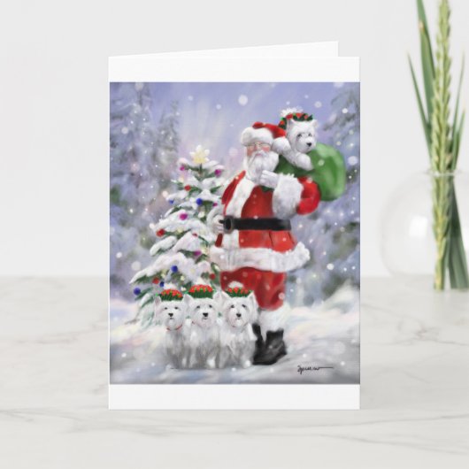 Helpers van de Kerstman Feestdagen Kaart (Voorkant)