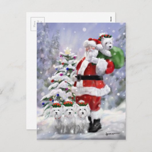 Helpers van de Kerstman Feestdagenkaart (Voorkant / Achterkant)