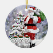 Helpers van de Kerstman Keramisch Ornament (Voorkant)