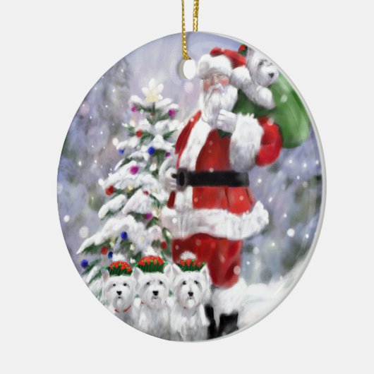 Helpers van de Kerstman Keramisch Ornament (Links)