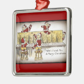 Helpers van de kerstman op een schakelbord metalen ornament (Links)