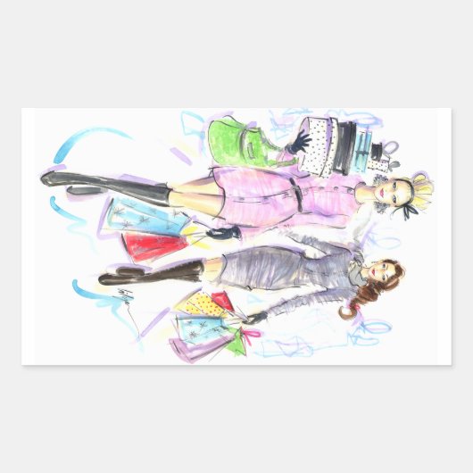 Helpers van de Kerstman Rechthoekige Sticker (Voorkant)