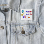 Helping HAITI_ Vierkante Button 5,1 Cm (In situ)