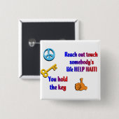 Helping HAITI_ Vierkante Button 5,1 Cm (Voorkant /achterkant)