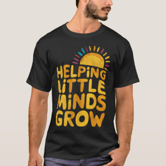 Helping Little Minds Grow Leraar Wildflower Ck Naa T-shirt