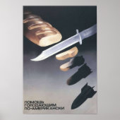 Helping the starving Americanstyle USSR Propaganda Poster (Voorkant)