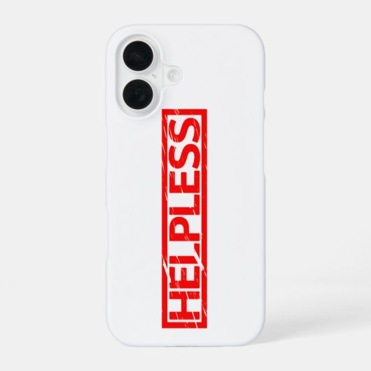 Helpless Stamp iPhone 16 Hoesje (Achterkant)