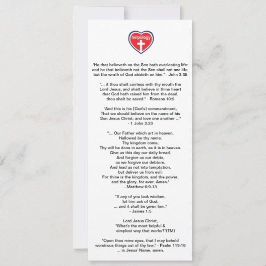 Helpology™ Biblemark™ Kaart (Achterkant)