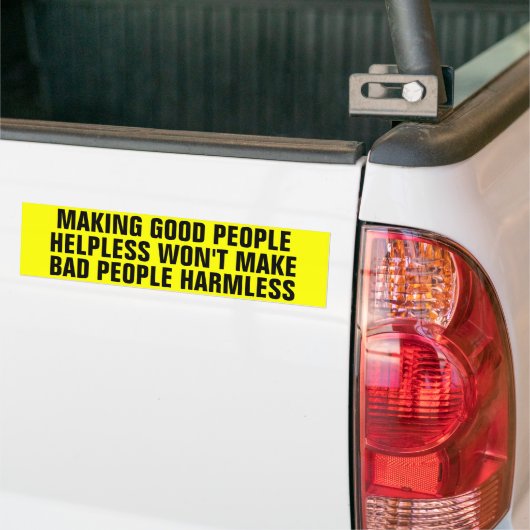 Helpt goede mensen bumpersticker (Op Truck)