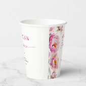 Helroze bloemblaadjes en prosecco bruid papieren bekers (Rechts)