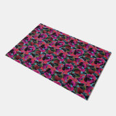 Helroze bloemendesign deurmat (Schuin)