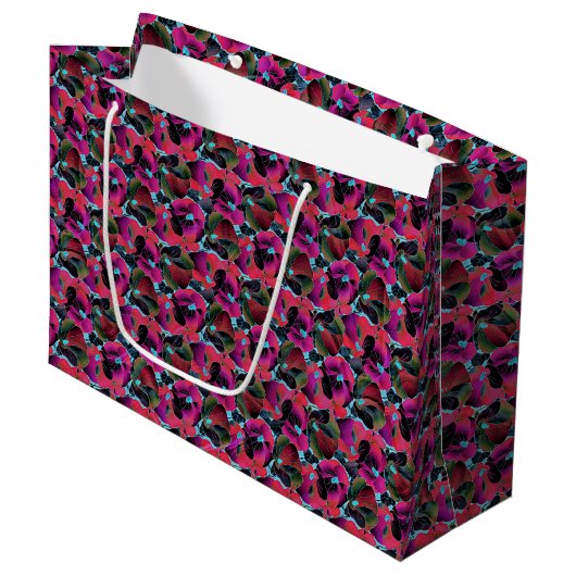Helroze bloemendesign  groot cadeauzakje (Voorkant Gekanteld)