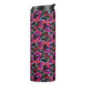 Helroze bloemendesign thermosbeker (Gedraaid links)