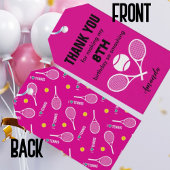 Helroze, ik hou van tennis cadeaulabel