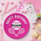 Helroze, ik hou van tennis papieren bordje (Feest)