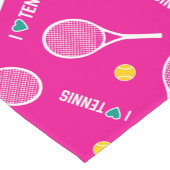 Helroze, ik hou van tennispatronen korte tafelloper (Hoek)