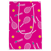 Helroze, ik hou van tennispatronen medium cadeauzakje (Achterkant)
