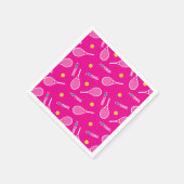 Helroze, ik hou van tennispatronen servet (Hoek)