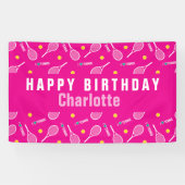 Helroze, ik hou van tennispatronen spandoek (Horizontaal)