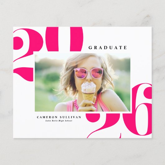 Helroze Roze 2025 Krachtige Typografie Foto Afstud (Voorkant)