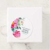 Helroze Waterverf Bloemachtige Bruilofts Bruidssho Bedankjes Labels (In situ)