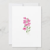 Helroze Waterverf Bloemen Kaart (Achterkant)