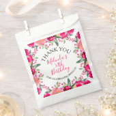 Helroze Waterverf Bloemige Botanische Verjaardag Bedankzakje (Geknipt)