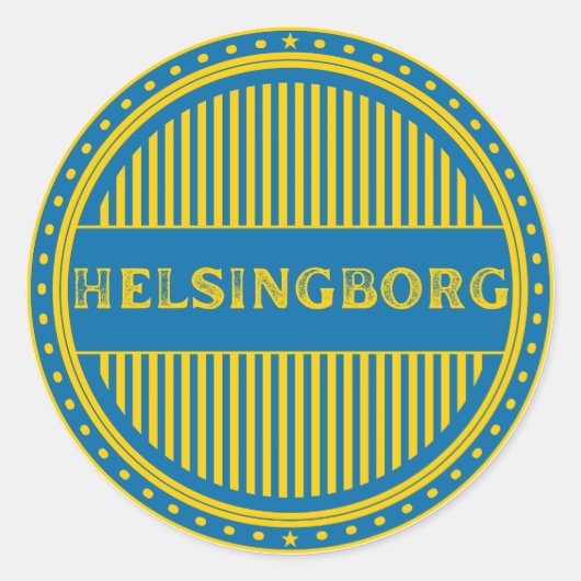 Helsingborg City Pride Emblem – Swedish Identity Ronde Sticker (Voorkant)