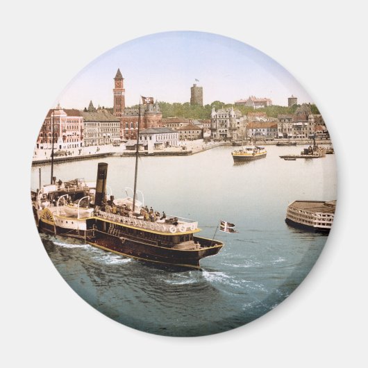 Helsingborg haven en stadhuis Zweden Magneet (Voorkant)