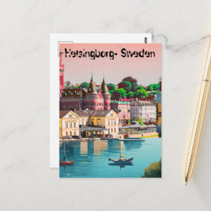 Helsingborg Print - Zweden Poster, Helsingborg Vie Briefkaart