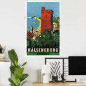 Helsingborg Sweden Vintage Travel Poster (Thuiskantoor)