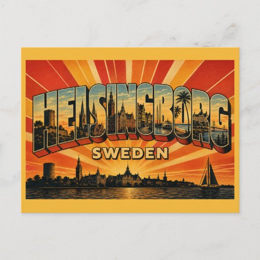 Helsingborg Zweden Kustcharme Briefkaart (Voorkant)