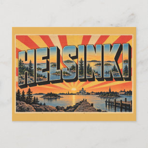 Helsinki Archipel Reizen met Vintage Kunst Briefkaart