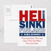 Helsinki-briefkaart - aanpasbaar briefkaart (Voorkant / Achterkant)