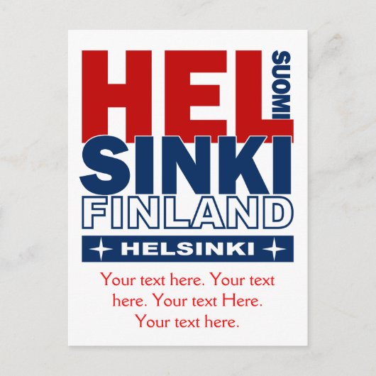 Helsinki-briefkaart - aanpasbaar briefkaart (Voorkant)
